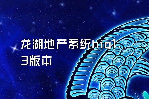 龙湖地产系统hiq1.3版本