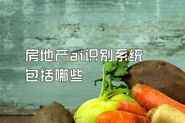 房地产ai识别系统包括哪些