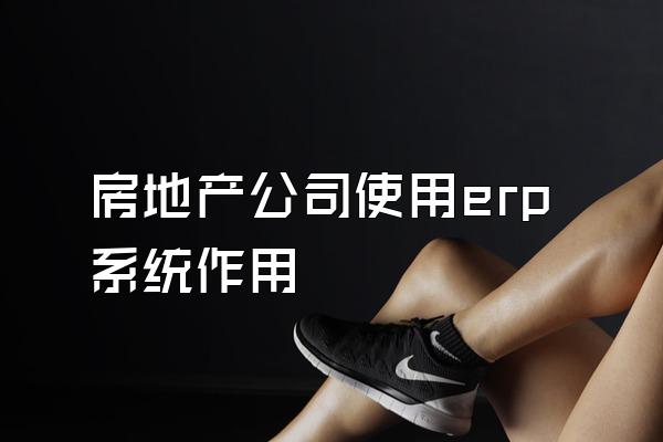 房地产公司使用erp系统作用
